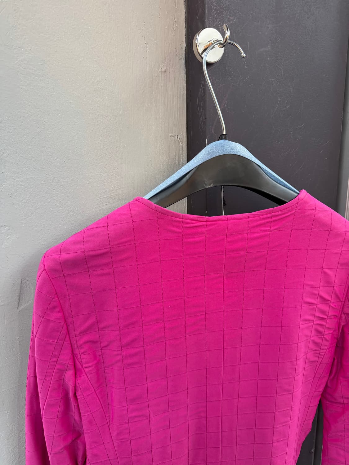 40/ 샤넬 Identification 00s 퀼팅 크롭 노카라 자켓 상품이미지9