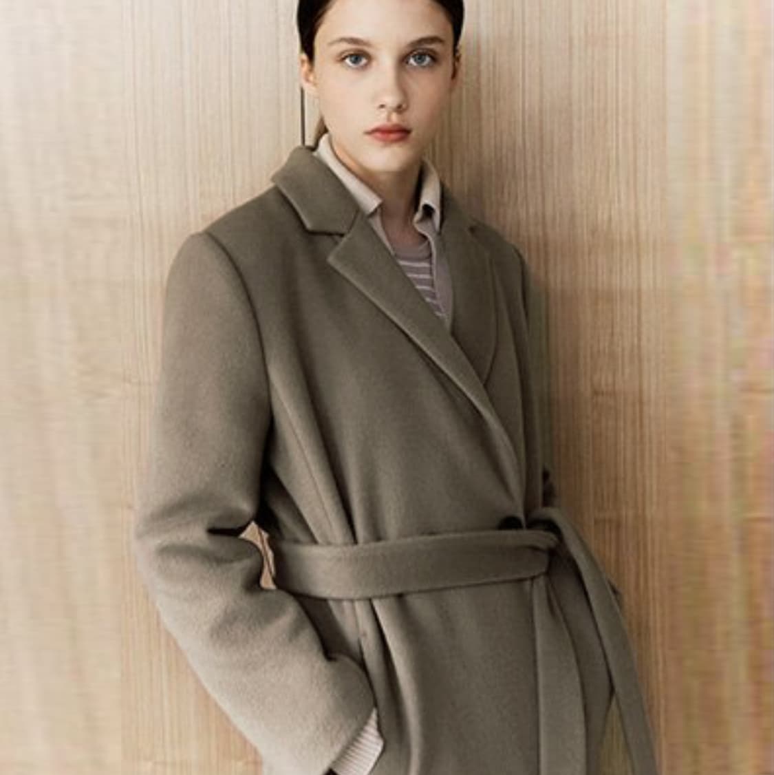 프론트로우(FRONTROW) 캐시울 벨티드 싱글코트 55 상품이미지2