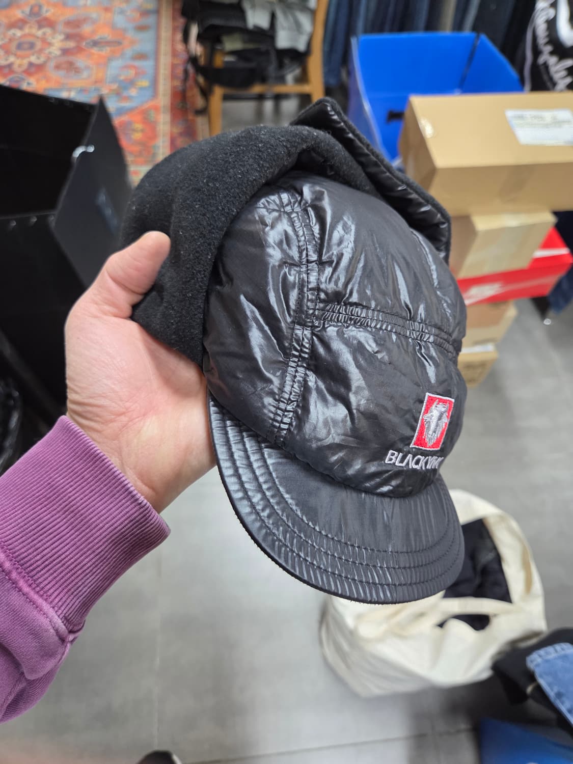 블랙야크 덕다운 패딩 이어머프 트루퍼햇 모자 58 상품이미지6