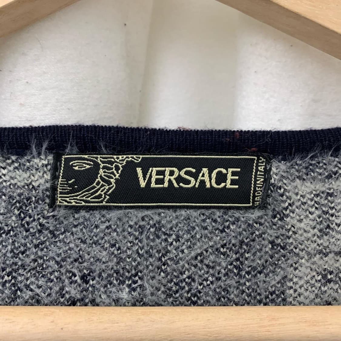 베르사체 멀티컬러 패턴 앙고라 니트 상품이미지5