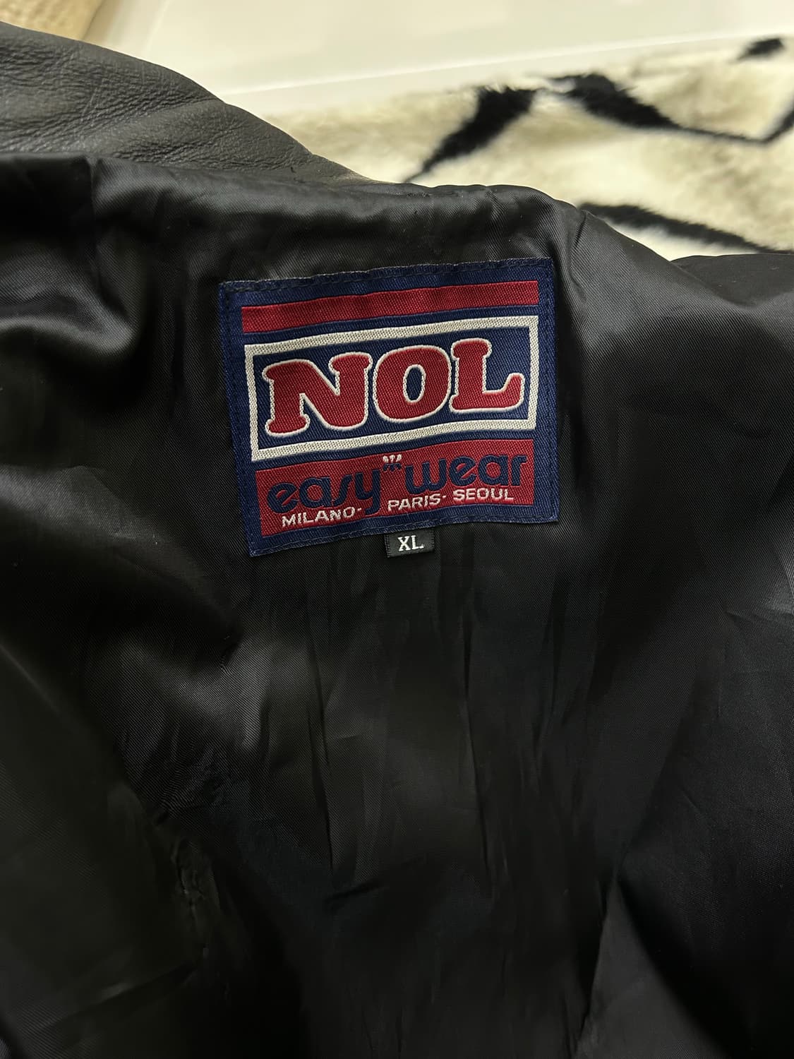 [XL]빈티지NOL 소가죽 블레이저/블랙 상품이미지4