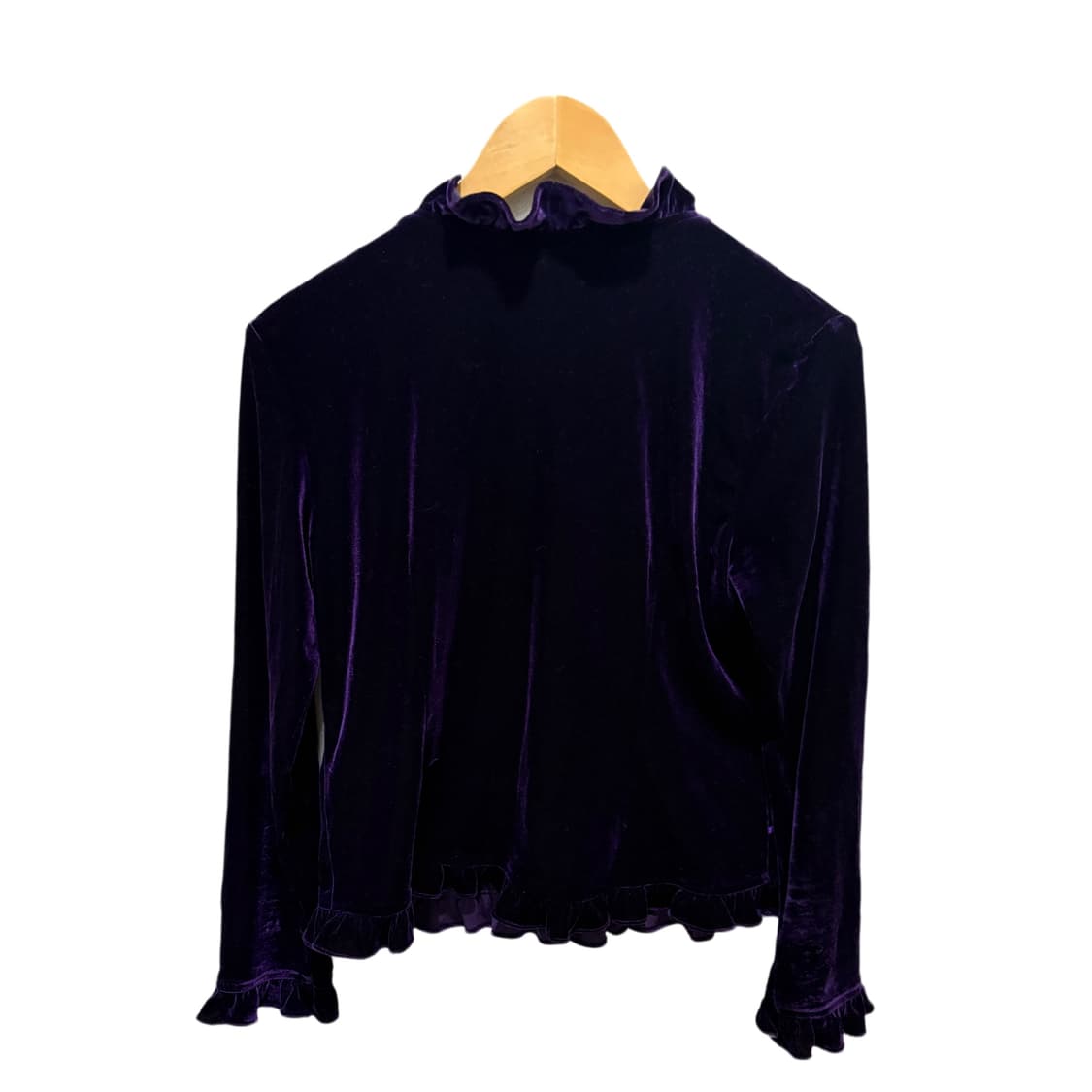 빈티지 벨벳 꽃자수 퍼플 블라우스 상품이미지7