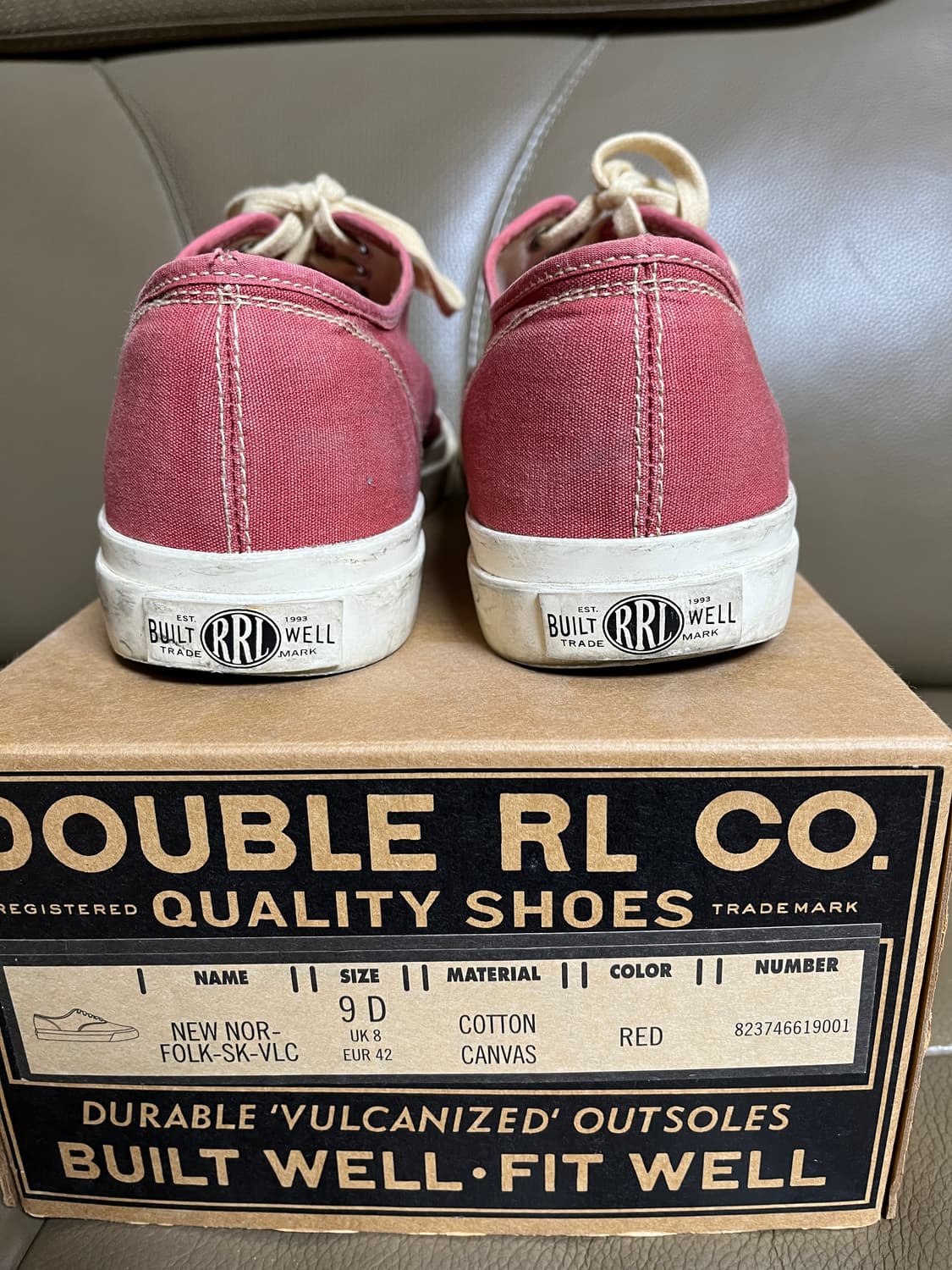 270] RRL 더블알엘 레드 캔버스 스니커즈 9D 상품이미지3