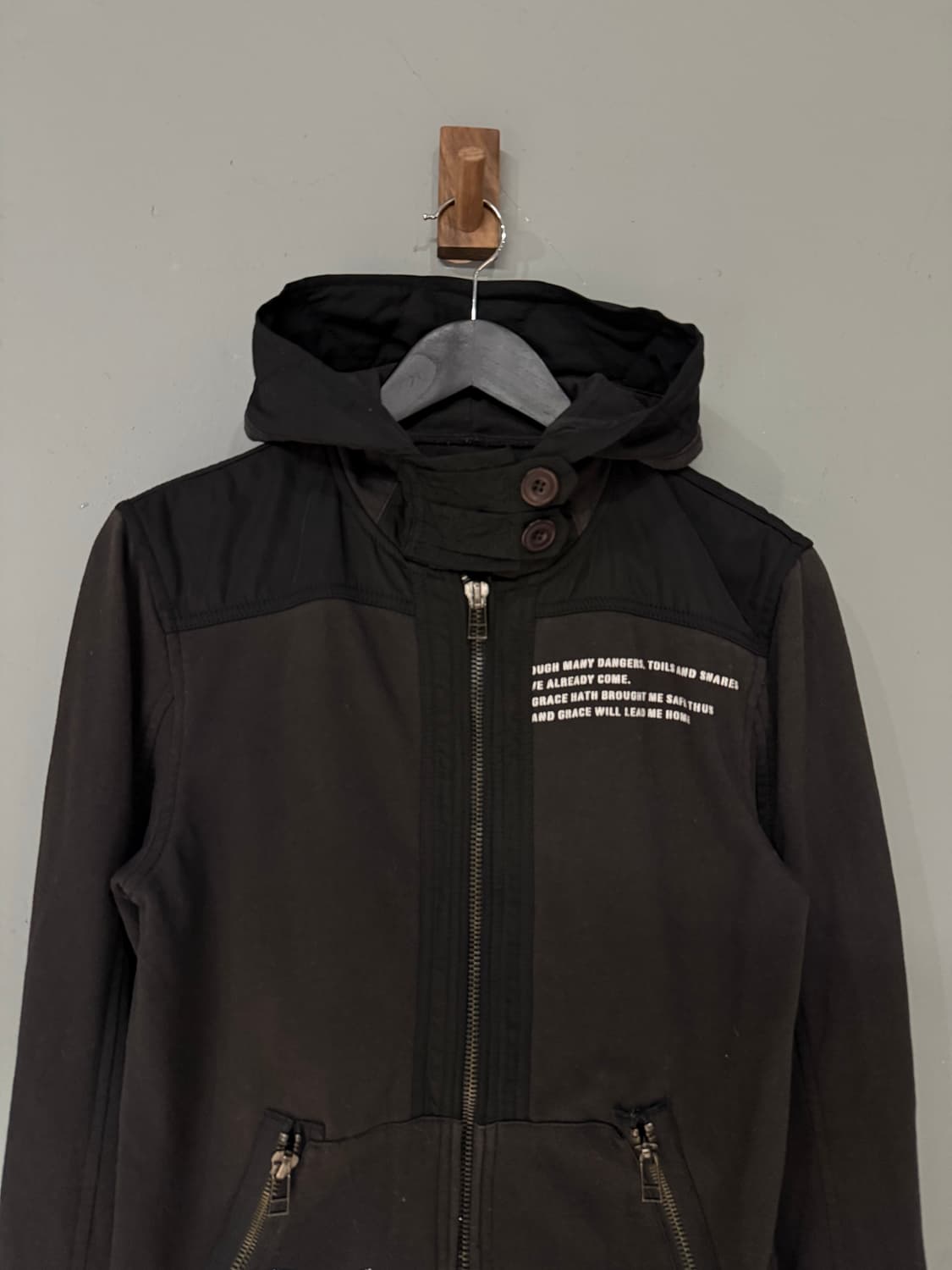 Jack rose lettering detail hood zip-up 상품이미지6