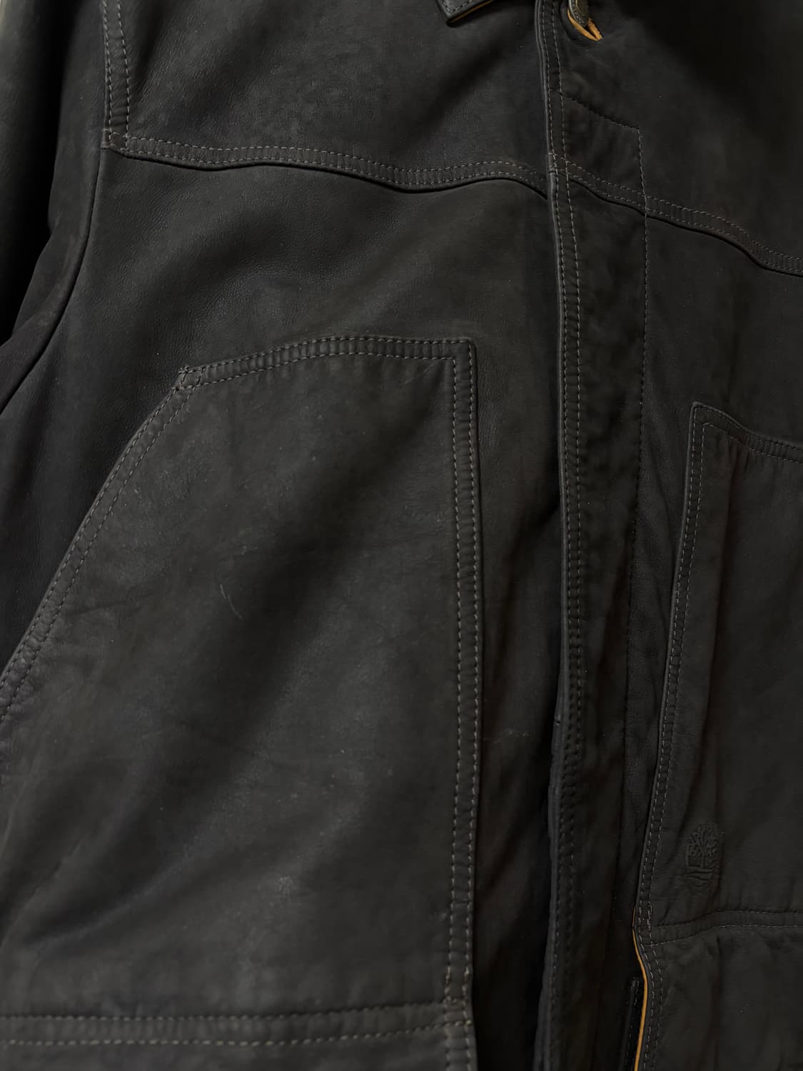 (102) 팀버랜드 다크 브라운 스웨이드 레더 코트 자켓 상품이미지6