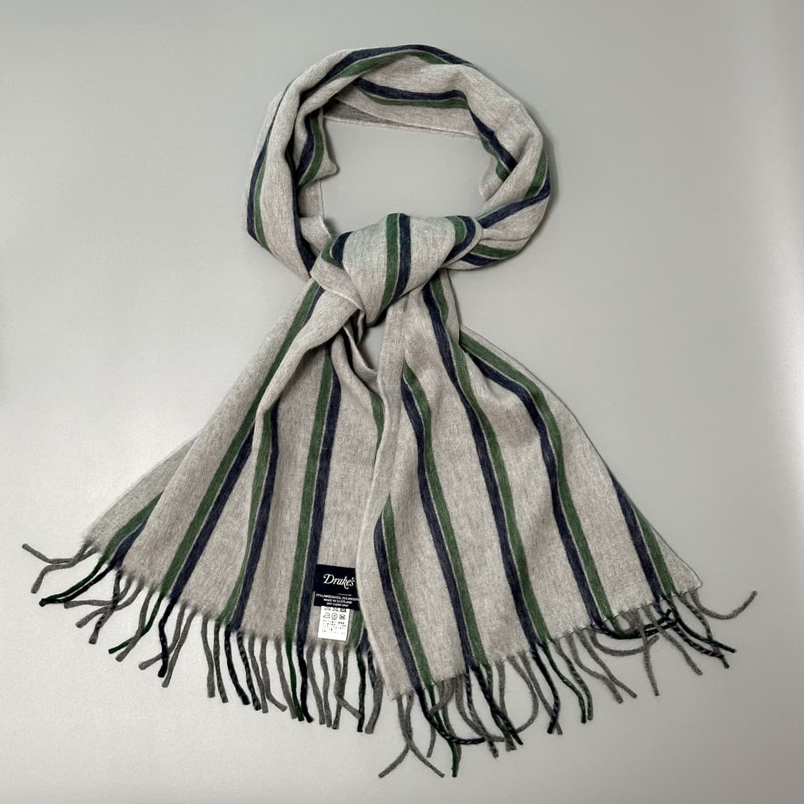 [Drakes] 드레익스 스트라이프 머플러 상품이미지1