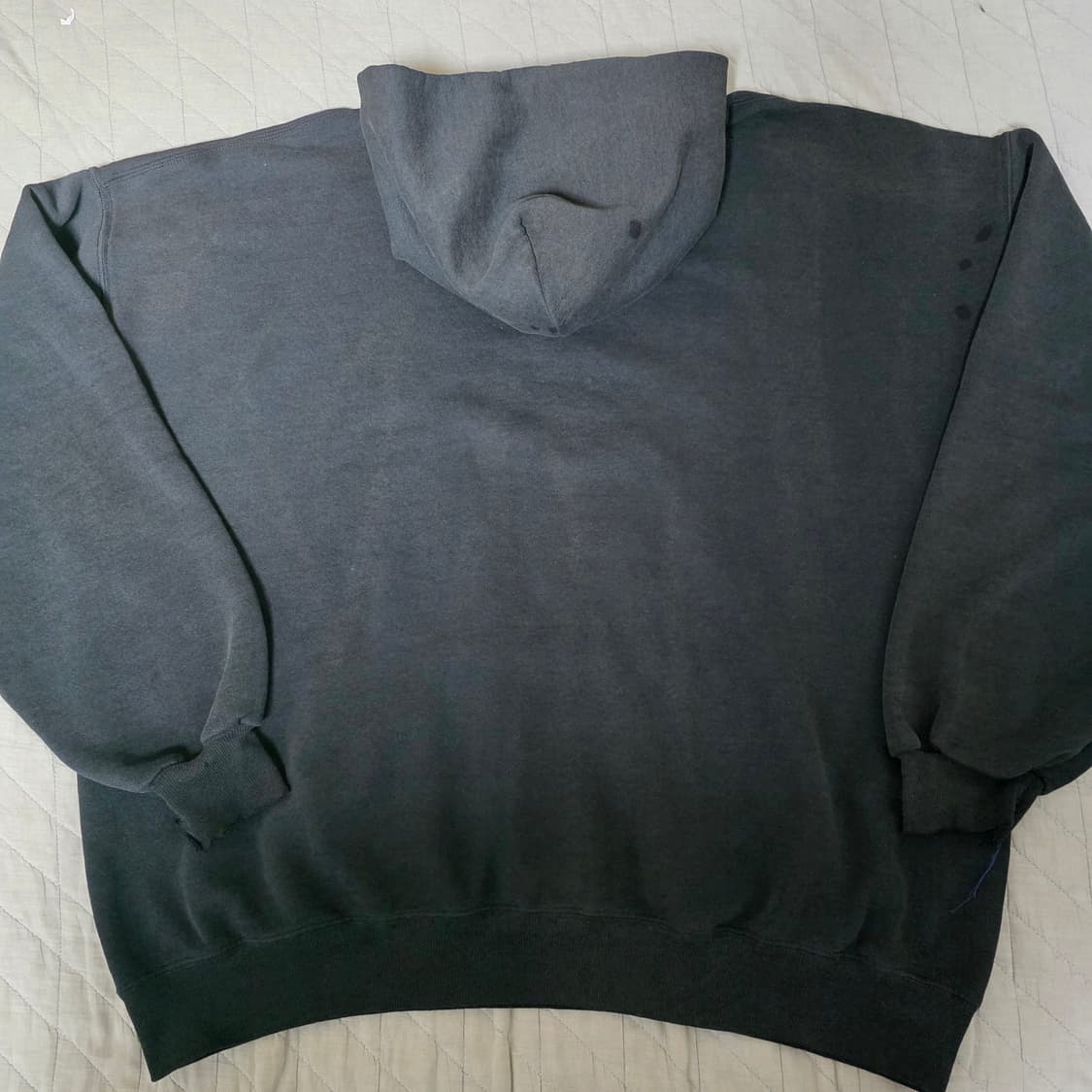 [XXL] 90s 빈티지 러셀 애슬레틱 후드 블랙 하드 페이드&트래쉬드 상품이미지5