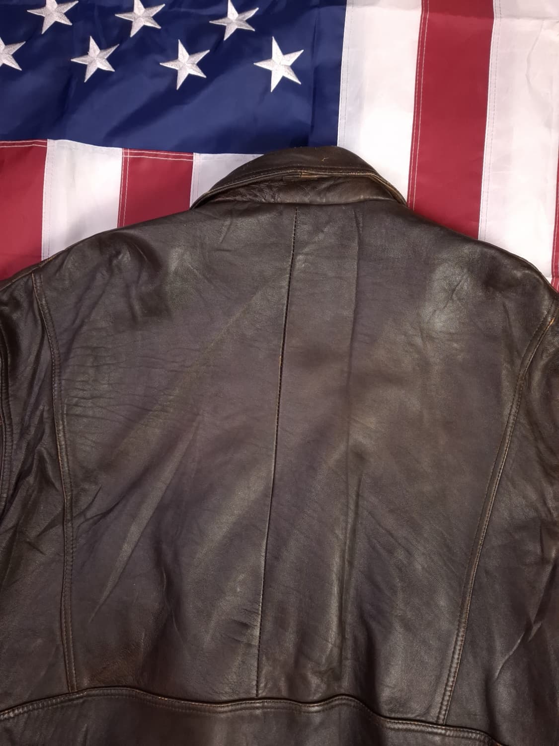 90's 일본판 ZUFLOLO 리얼레더 봄버 자켓 상품이미지7