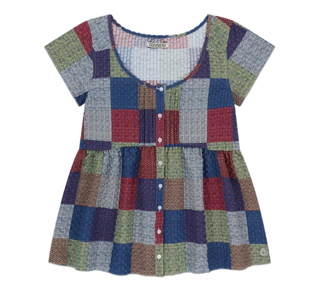 코이세이오 핀턱 블라우스 멀티 상품이미지1