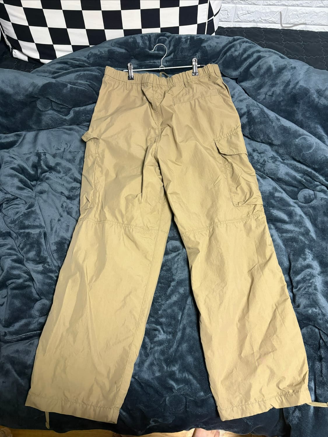 유니클로U 와이드핏 파라슈트 카고팬츠 베이지 XL 상품이미지4