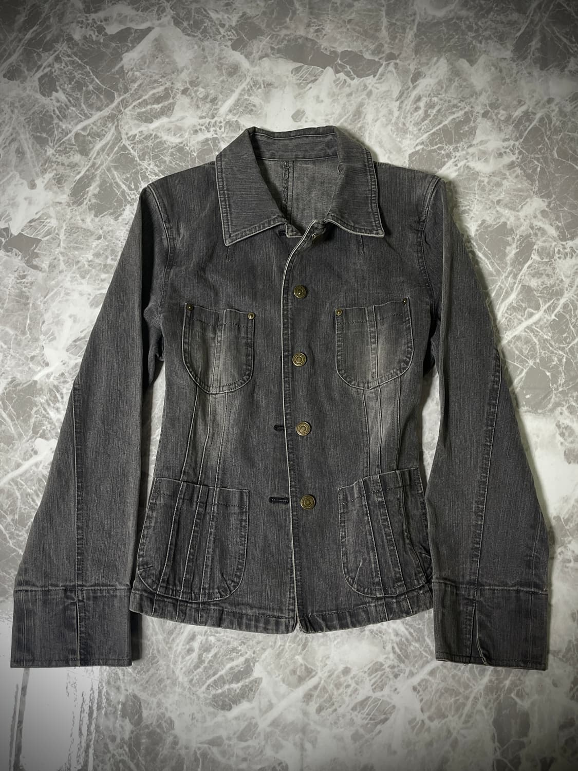 (Unknown)grey denim jacket 상품이미지1