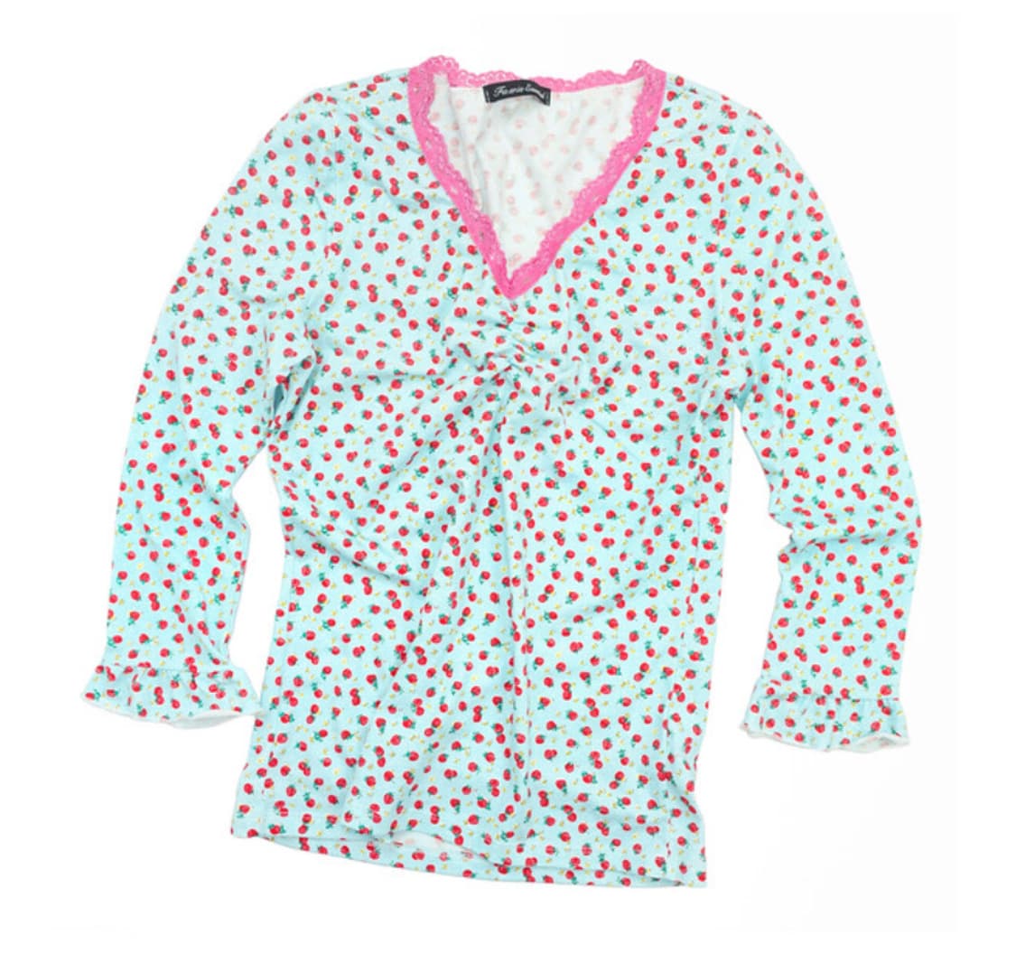 샵페어리 little strawberry lace top (mint) 상품이미지4