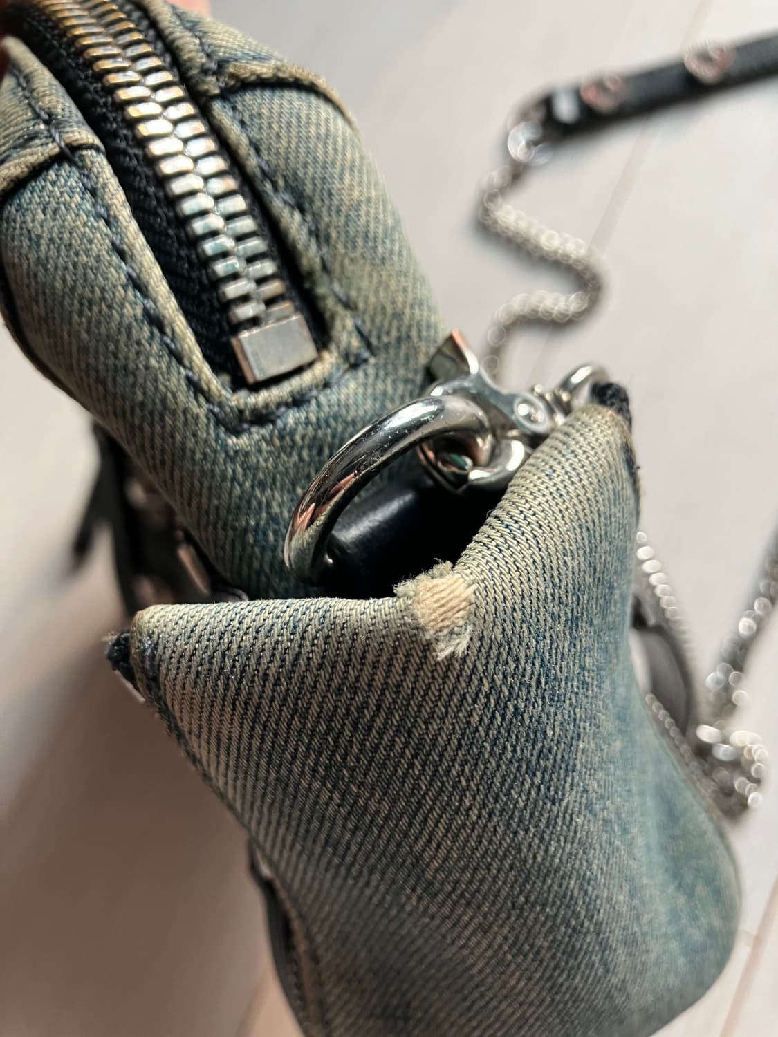 디젤 데님 스터드 숄더 백(택있음) 상품이미지5