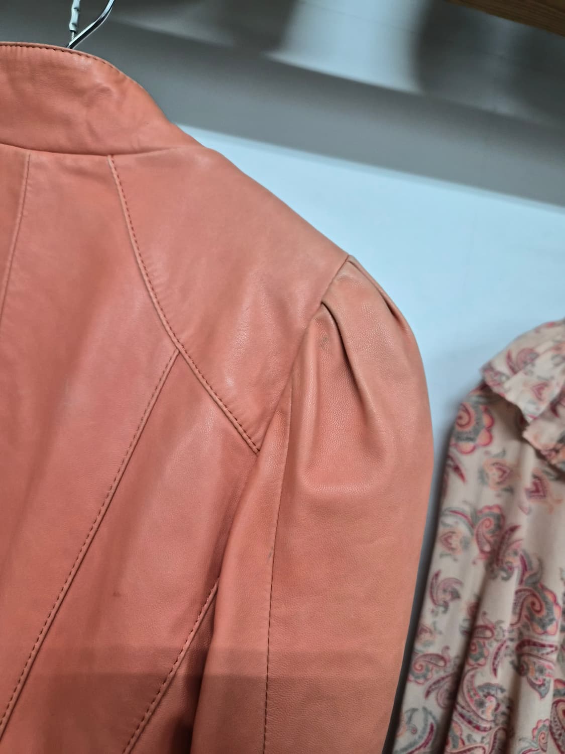 레니본 셔링 양가죽자켓 상품이미지5