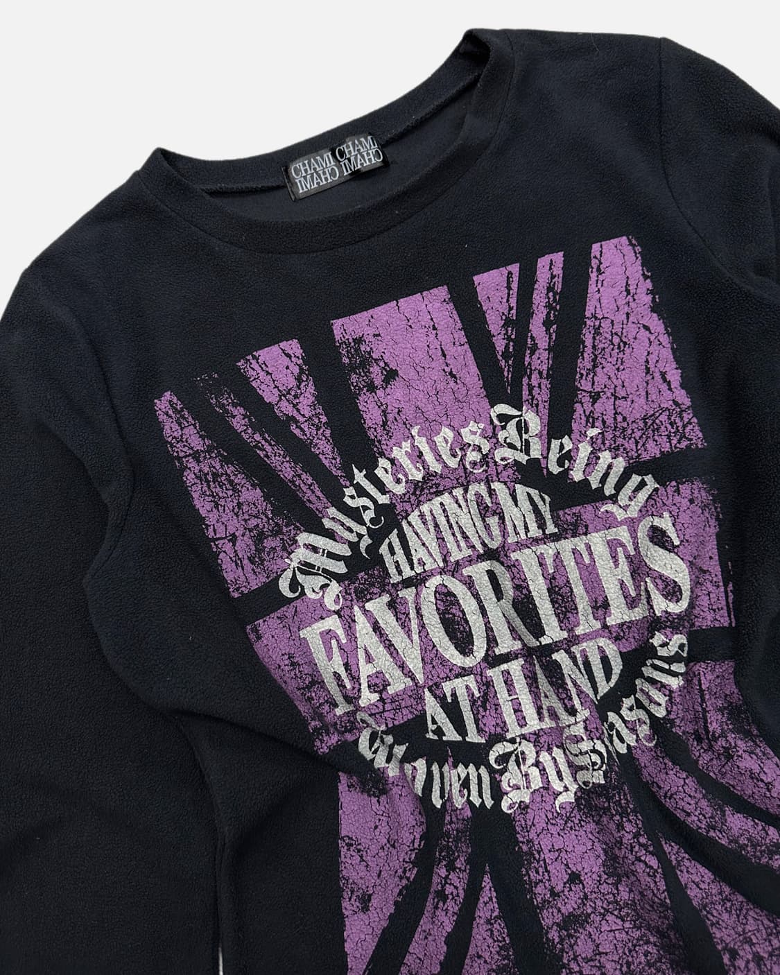 grunge printing fleece t-shirt 상품이미지2