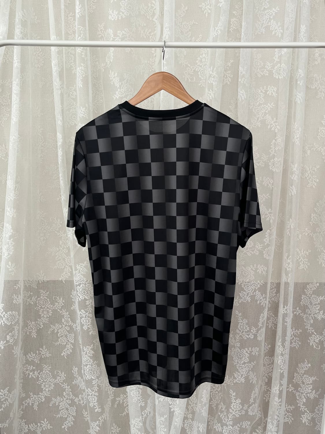 XXL) 나이키 드라이핏 체커보드 반팔 티셔츠 블랙 상품이미지2