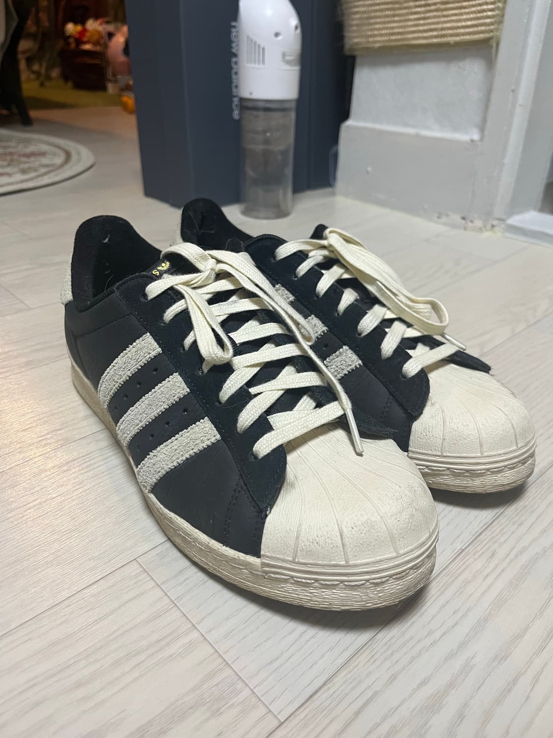 아디다스/슈퍼스타 82 블랙 화이트/275 상품이미지2