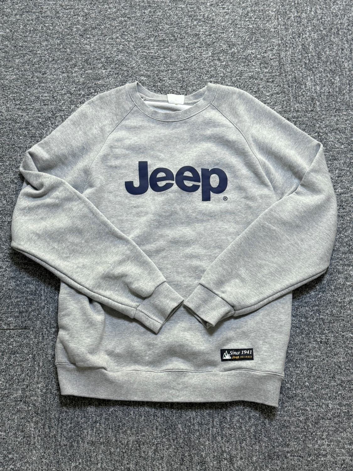 JEEP 빅로고 그레이 맨투맨 M 상품이미지1