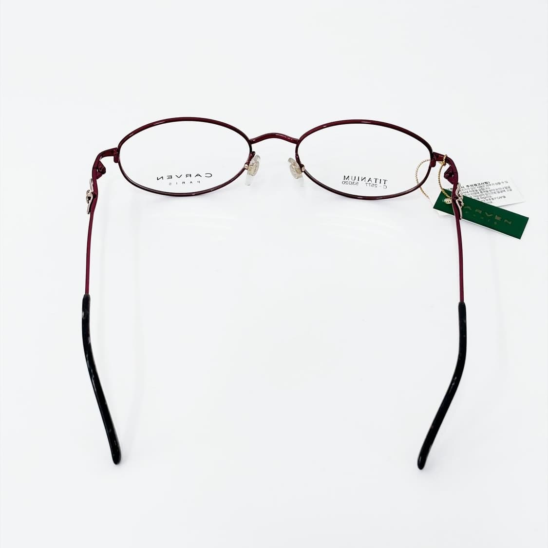 키지클럽 CARVEN 레드 오벌 데드스탁 빈티지안경 상품이미지5
