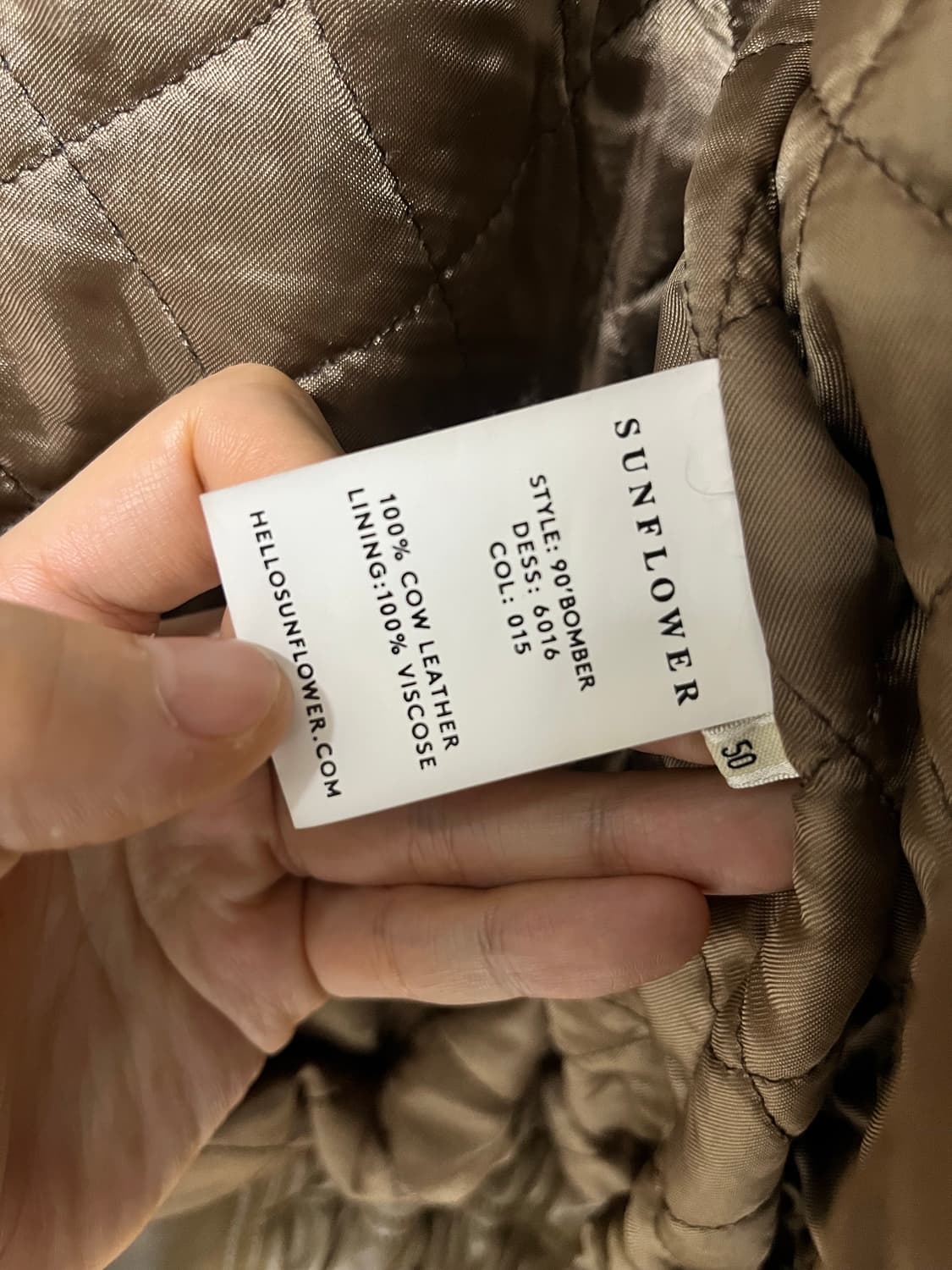 선플라워 90s 레더 봄버 자켓 상품이미지5