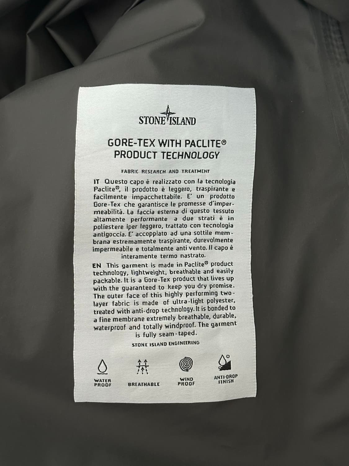 스톤아일랜드 고어텍스 팩라이트 아노락 20ss XL(105-110) 상품이미지2