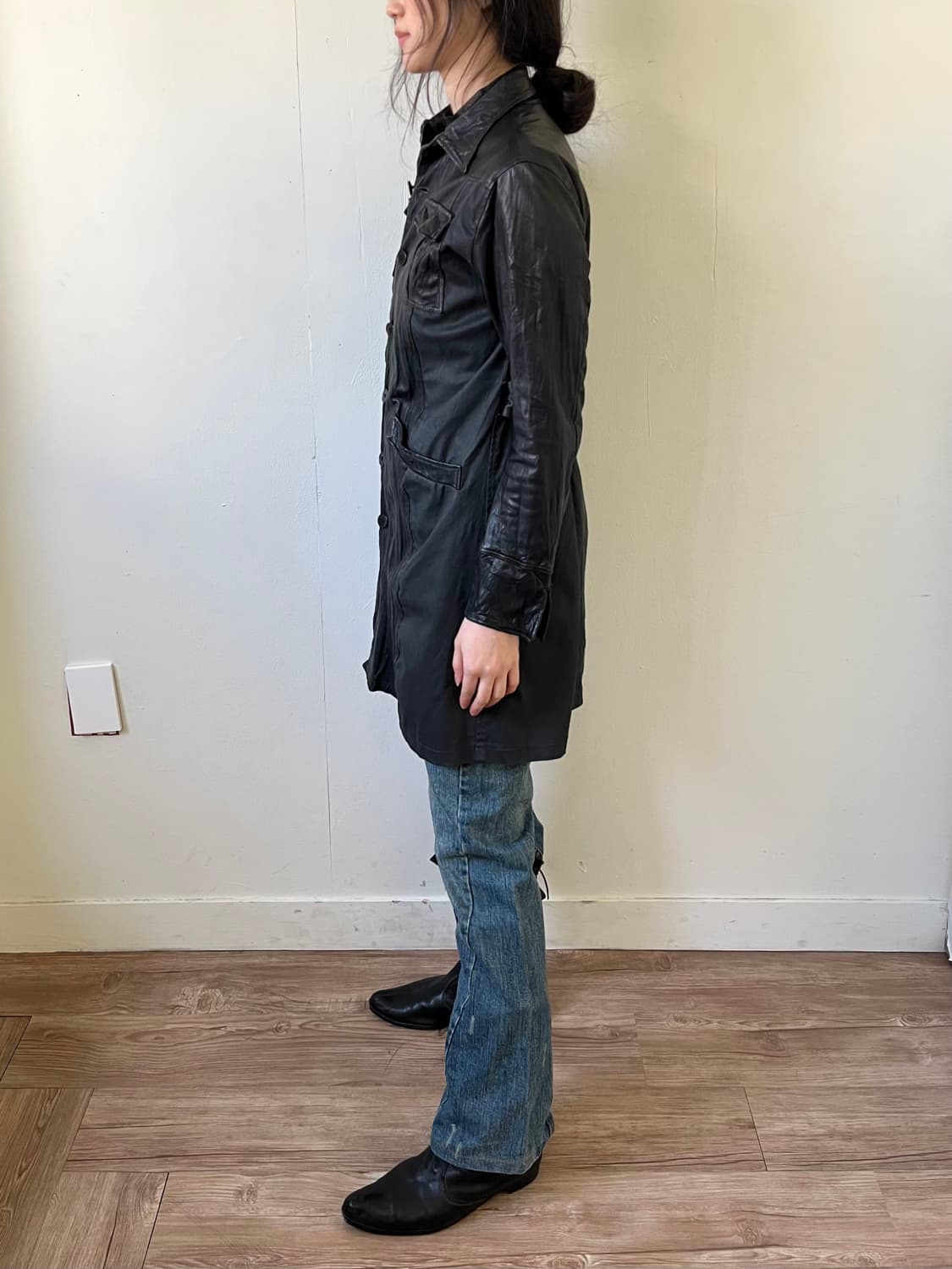 inbreed 레더 롱 자켓 상품이미지9