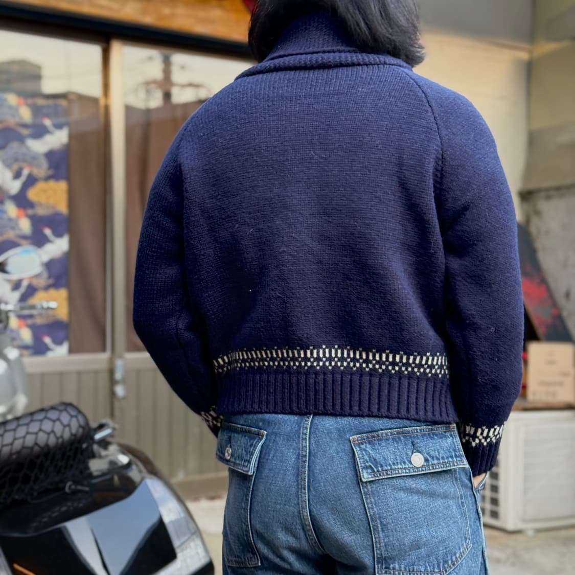 빈티지 고래 패턴 코위찬 스웨터 F 상품이미지10