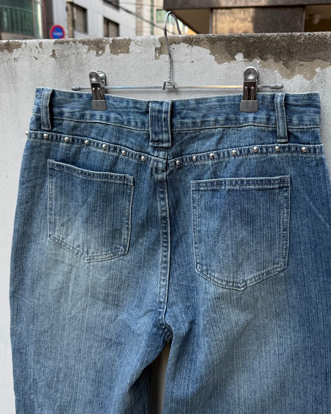 스터드 와이드 데님 팬츠 상품이미지4