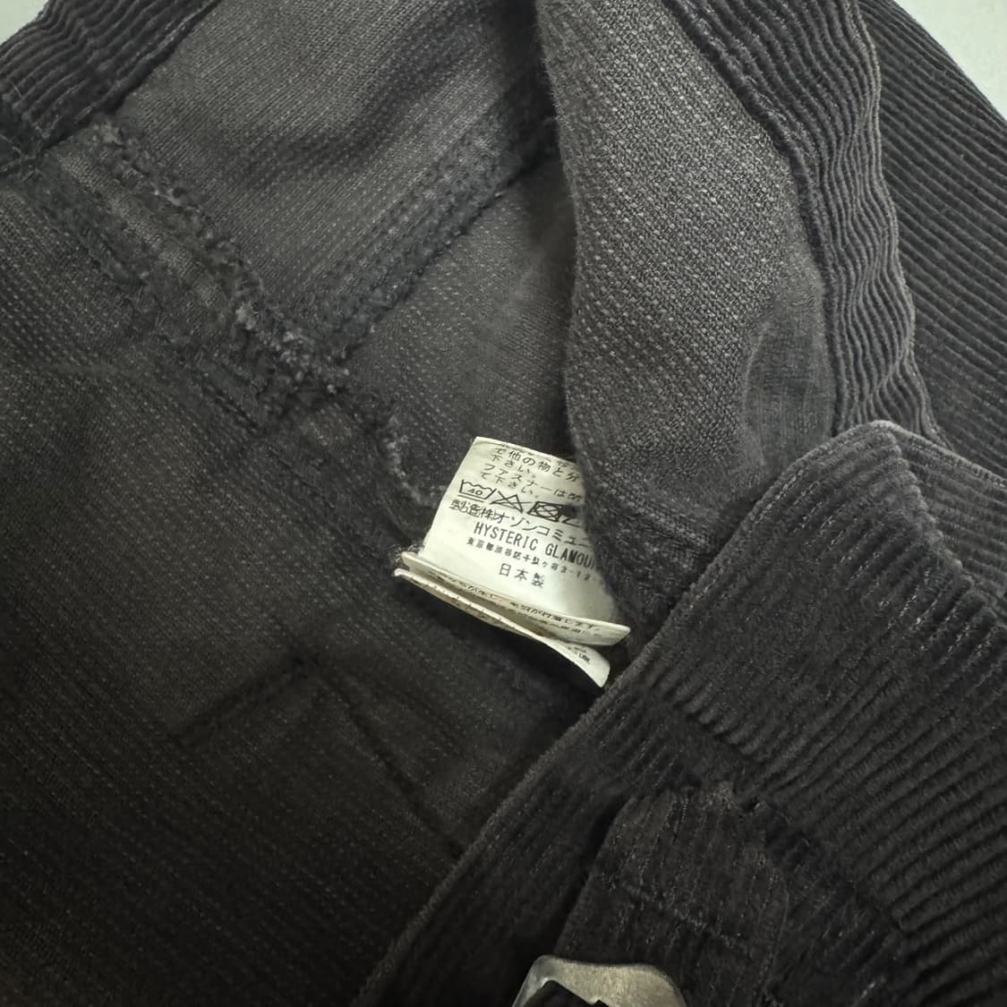 히스테릭글래머 차콜그레이컬러 자수 패치 칼리지 코듀로이 자켓  상품이미지6