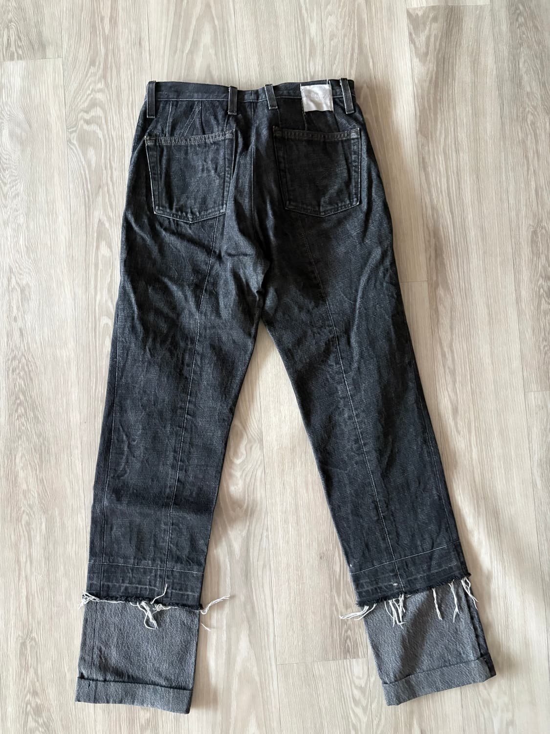 솔로이스트 레이어드 진 흑청 46 상품이미지4