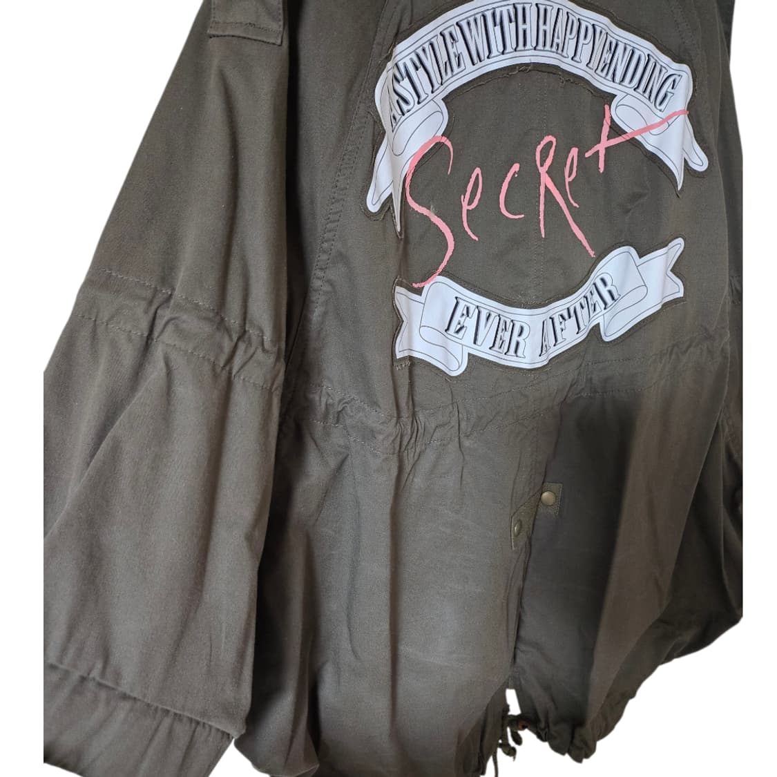 EVER AFTER 카키 야상 점퍼 FREE | 후드·카라 벨크로 간절기 상품이미지10