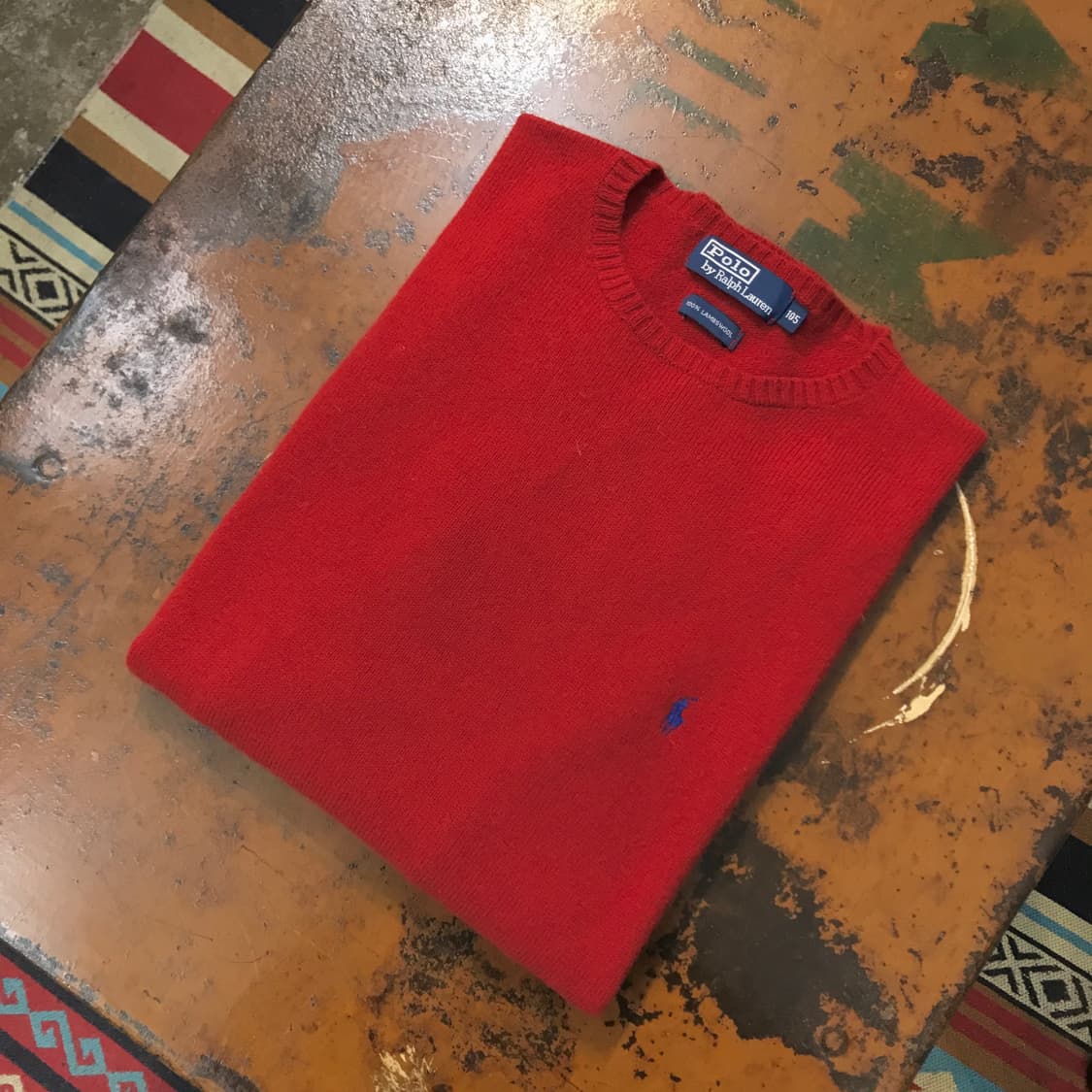 폴로랄프로렌 레드 울 니트 남성 110 사이즈 상품이미지1