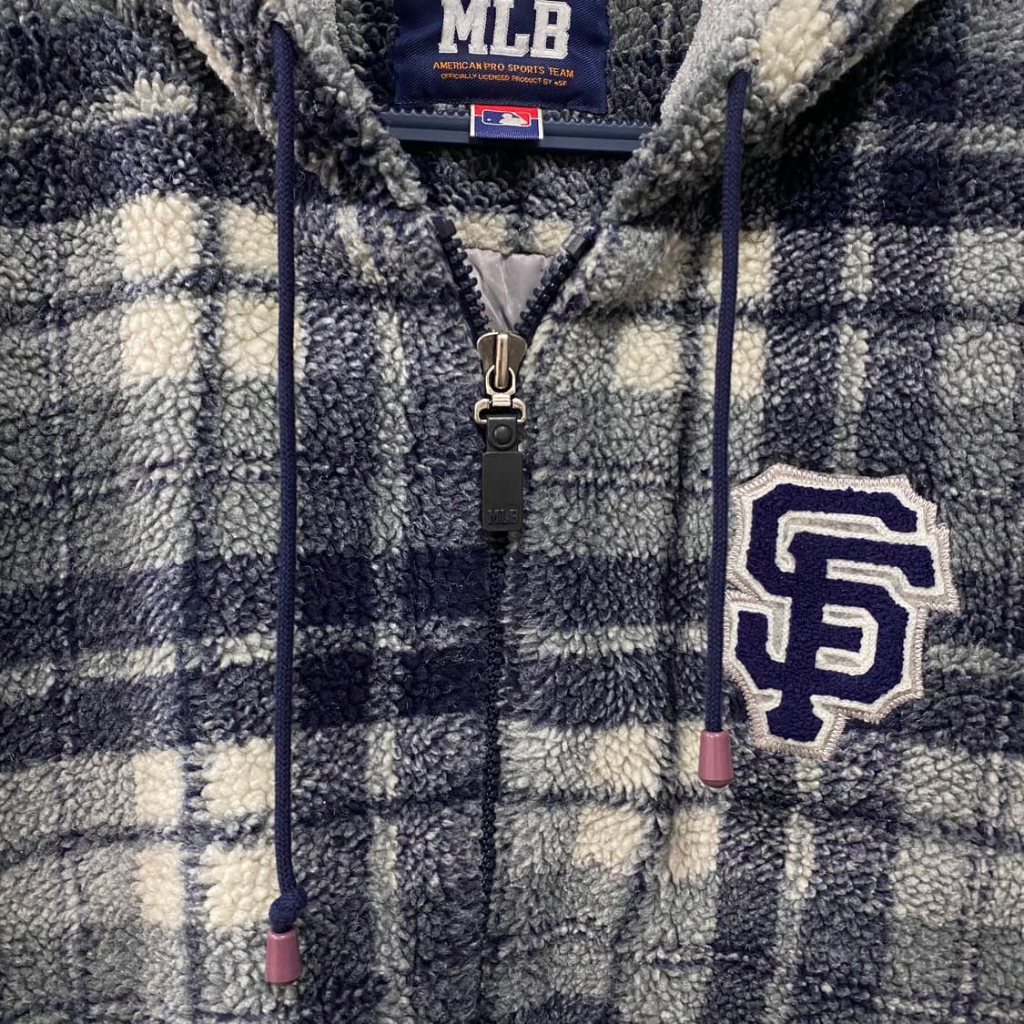 MLB 샌프란시스코 올드스쿨 누빔 후리스 후드집업 상품이미지3