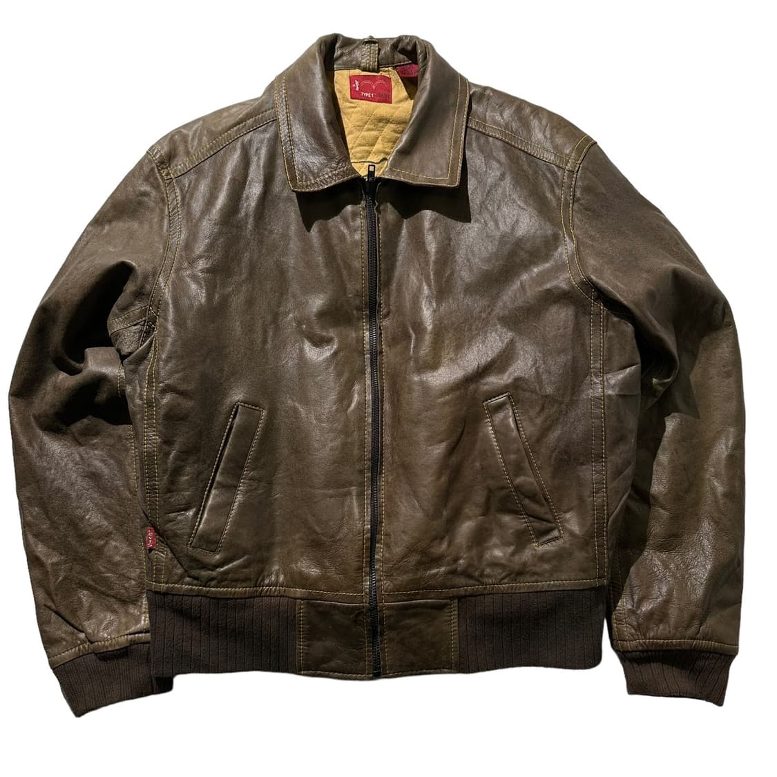 리바이스 타입원 카우레더 소가죽 웨스턴 블루종 자켓 상품이미지1