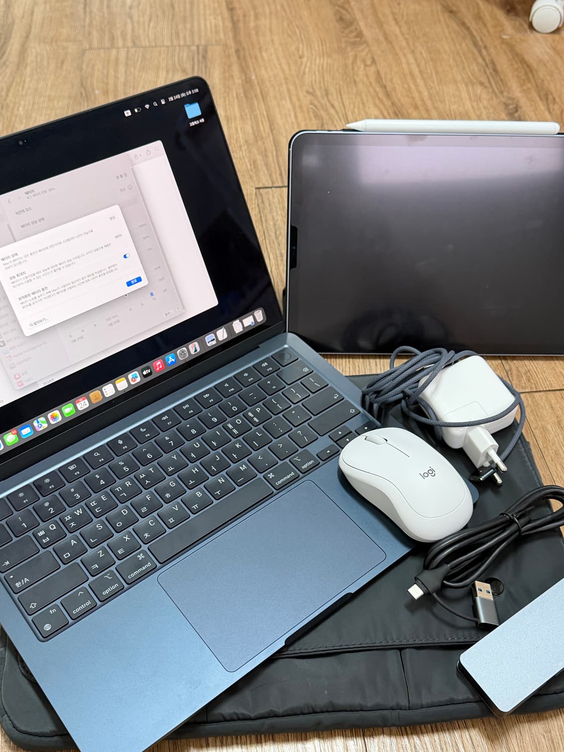 맥북에어M2 16G 256G + 아이패드에어 4 64G 풀세트 상품이미지9