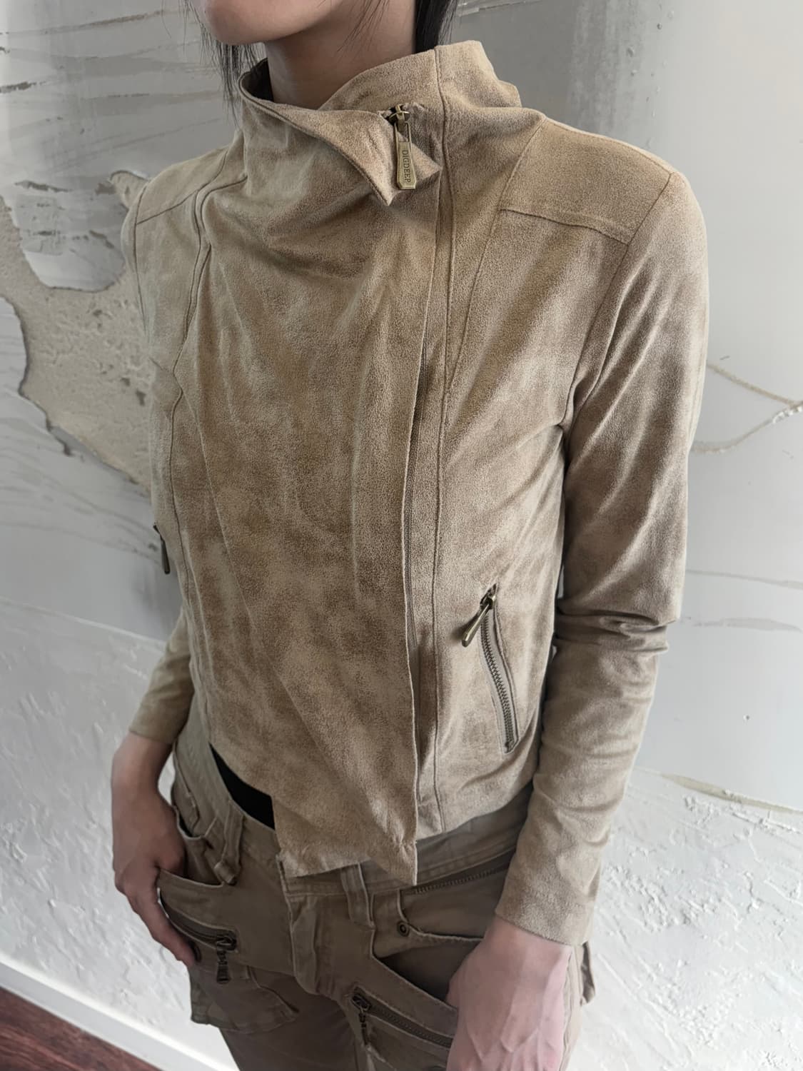 beige suede jacket 상품이미지4