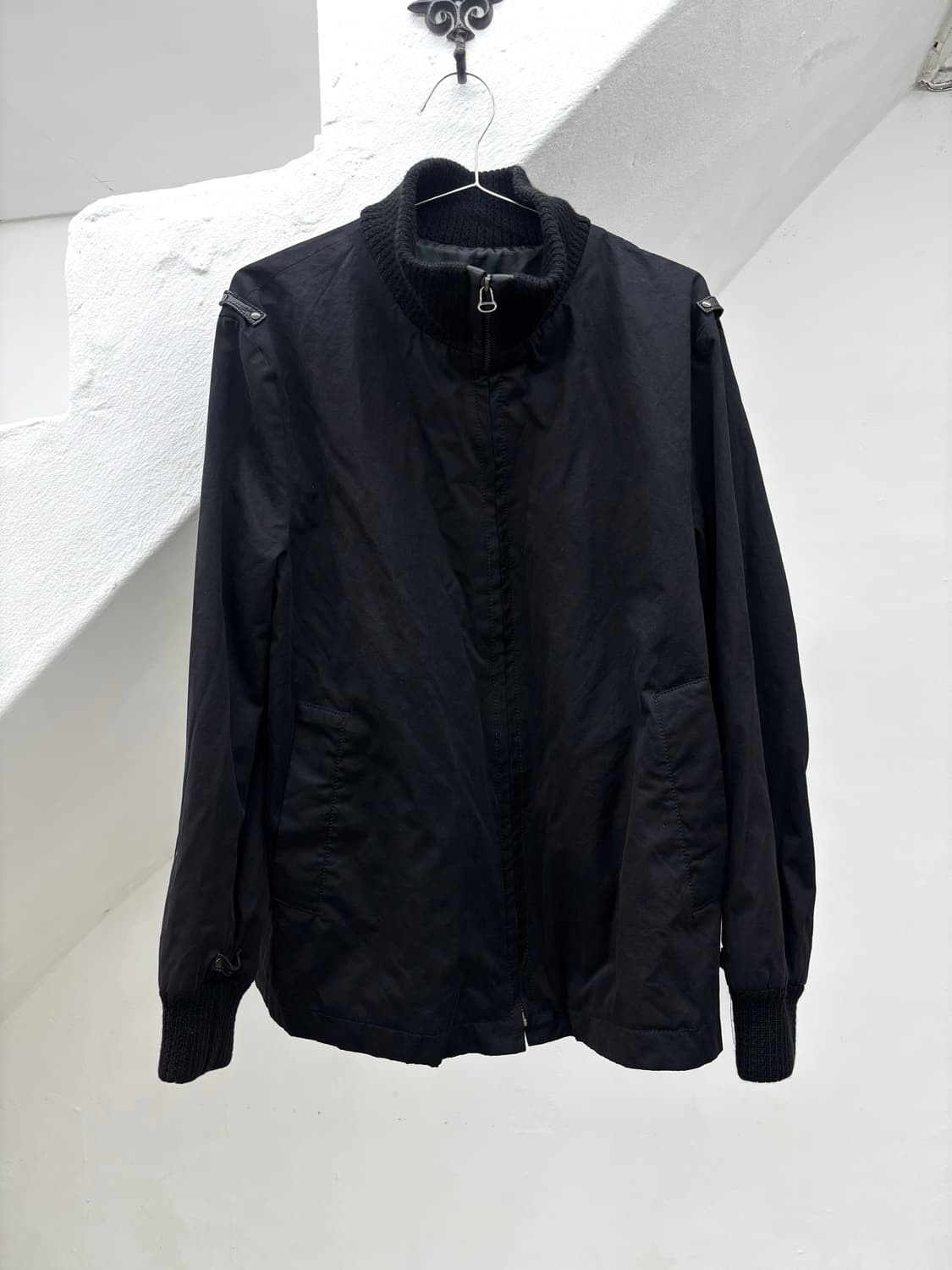 Ribbed leather detail jacket  상품이미지4