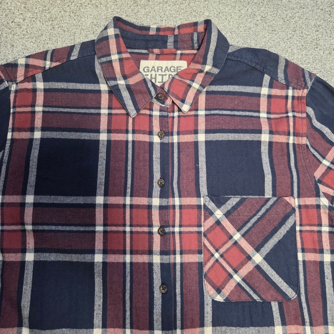 Garage 개러지 플란넬 체크셔츠 L(100) 상품이미지2