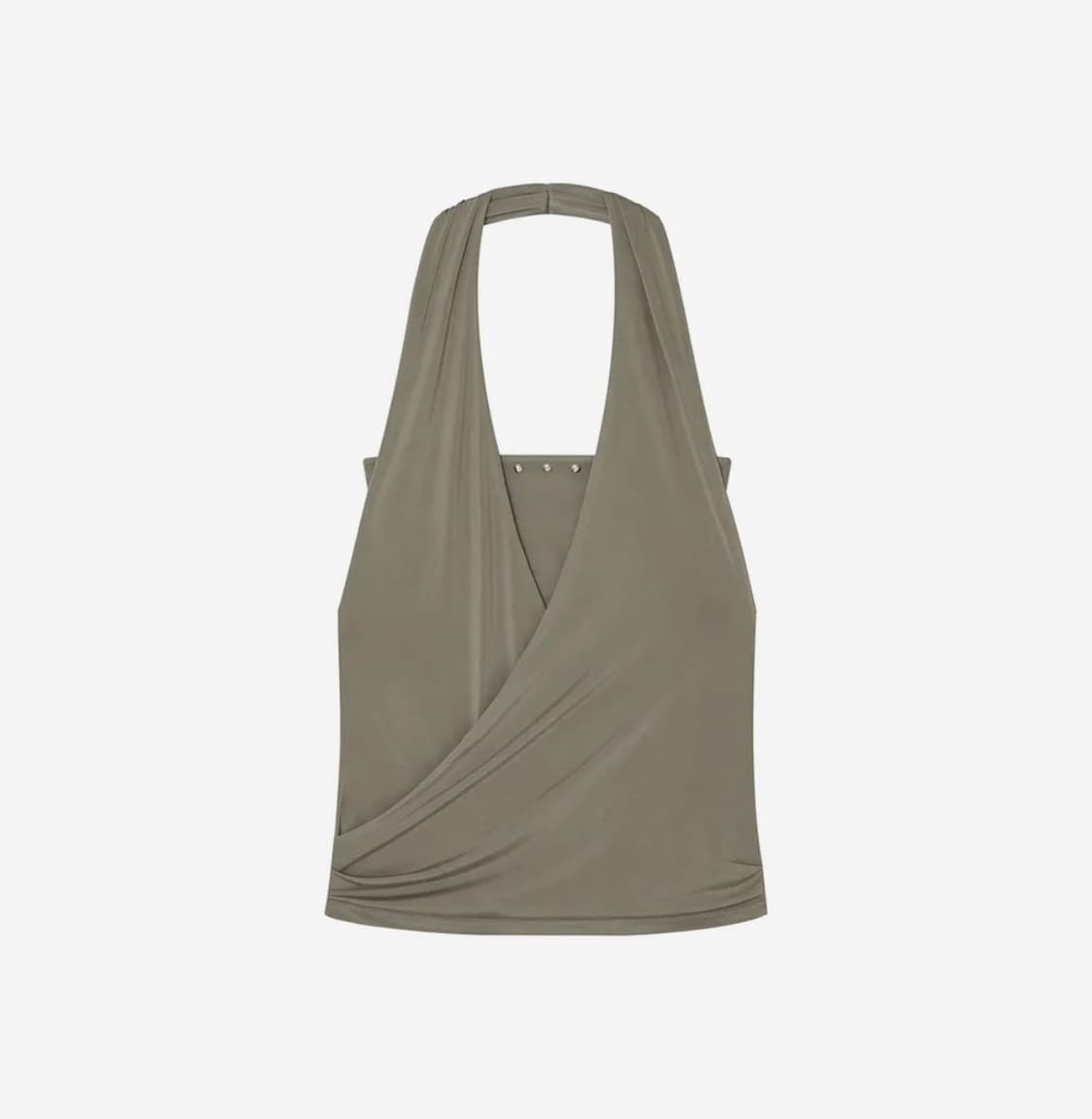 카시코 홀터탑 Stud Drape Halter Top Warm Gray 상품이미지4