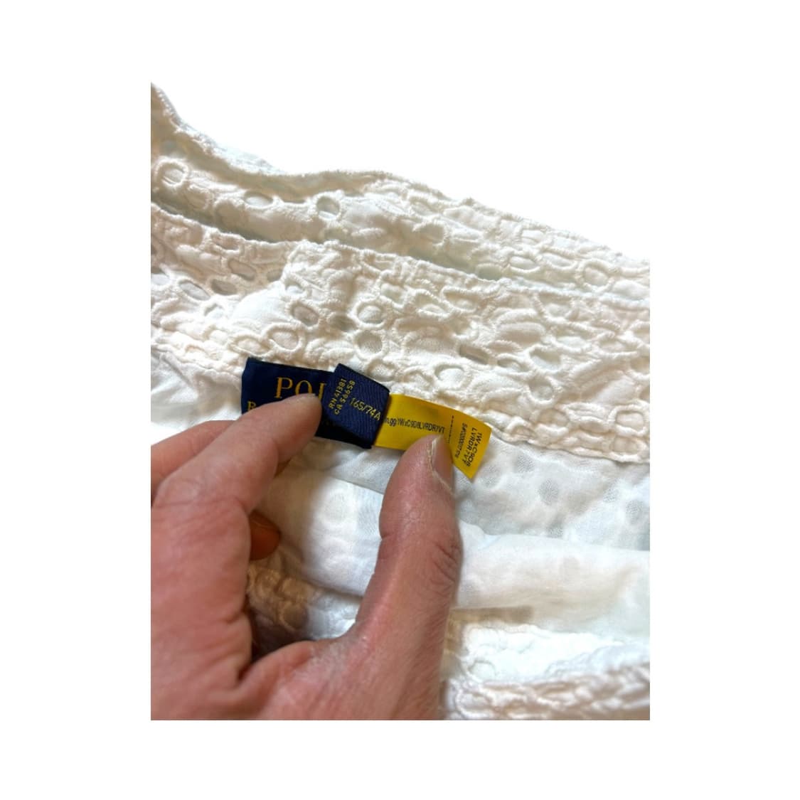 W-M) 폴로 랄프로렌 코튼 레이스 랩 스커트 화이트 BS-P-- 상품이미지8