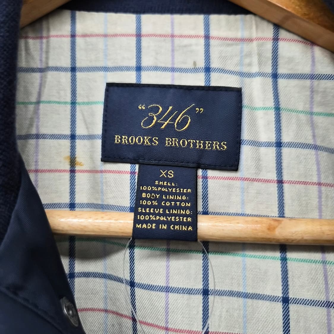 브룩스브라더스 네이비 컬러 하프 코트 남성 XS 상품이미지7