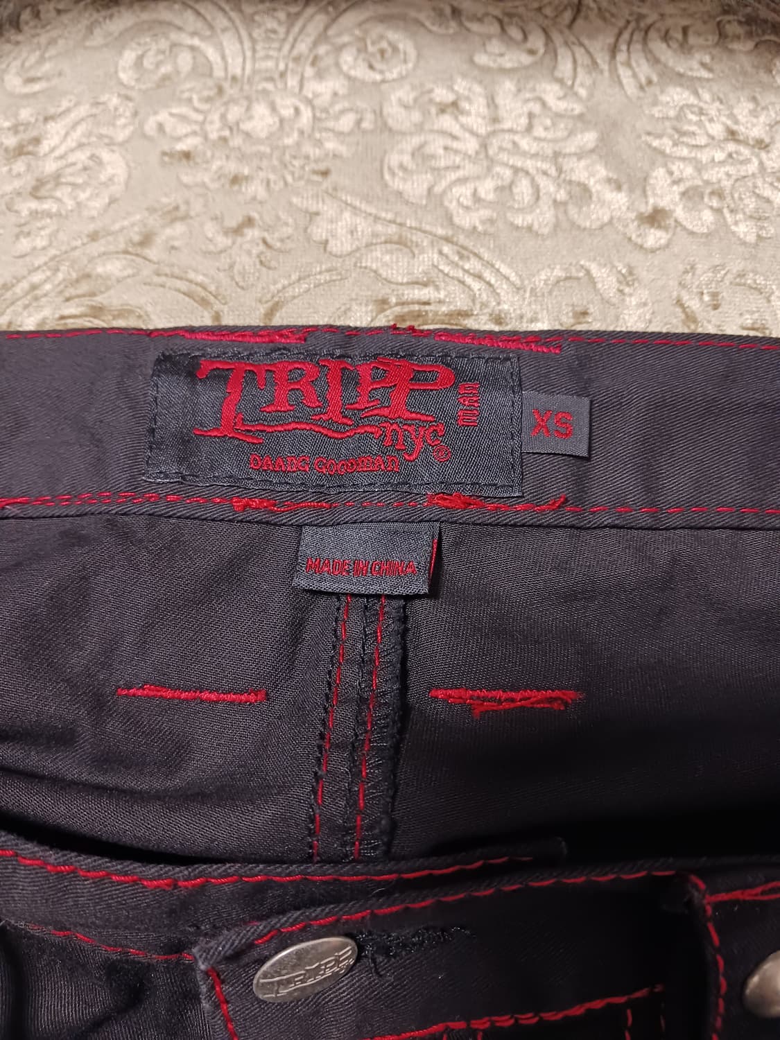 TRIPP NYC 스트라이프패턴 스트랩체인 와이드팬츠 상품이미지7