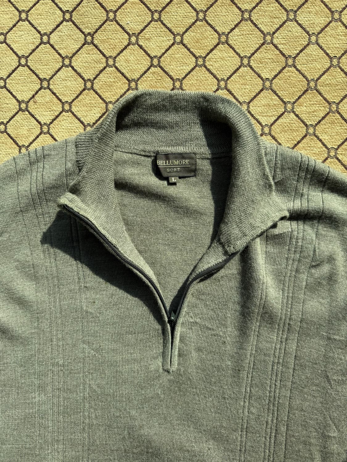 브라운 집업 니트 상품이미지2