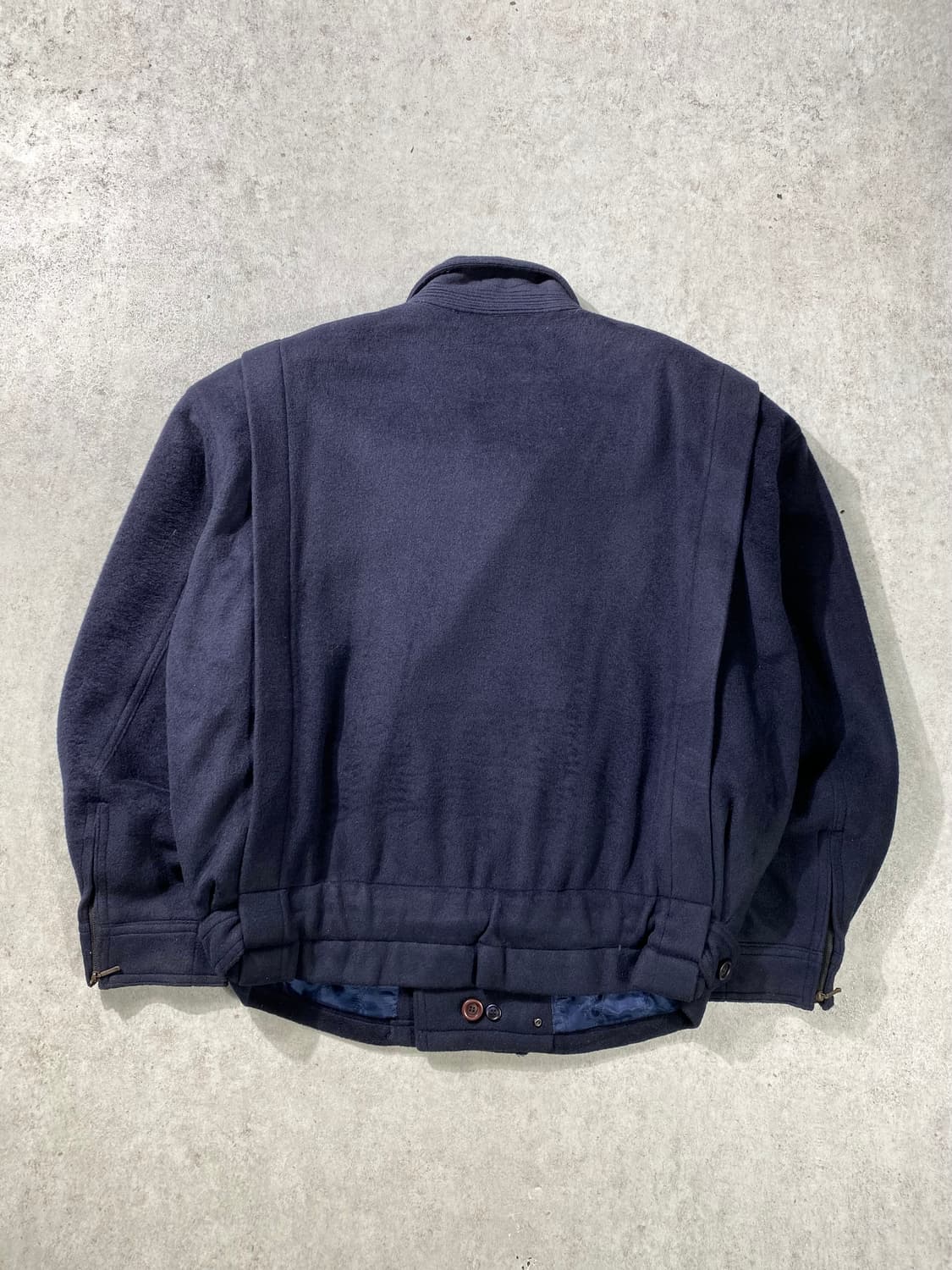 [M] 80s Fransoise Homme 아카이브 네이비 울 자켓 상품이미지6