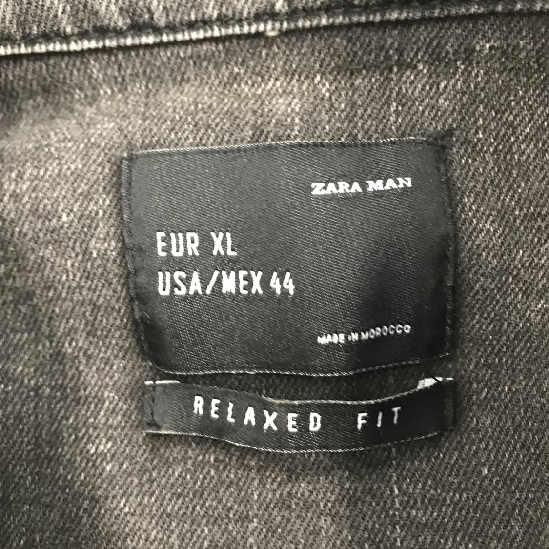 자라 워시드 흑청 그레이 데님셔츠자켓 [XL] 상품이미지4