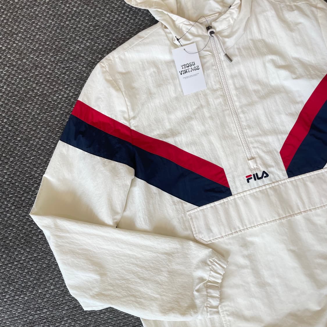 FILA 휠라 배색 후드 아노락 바람막이 자켓 L 상품이미지3