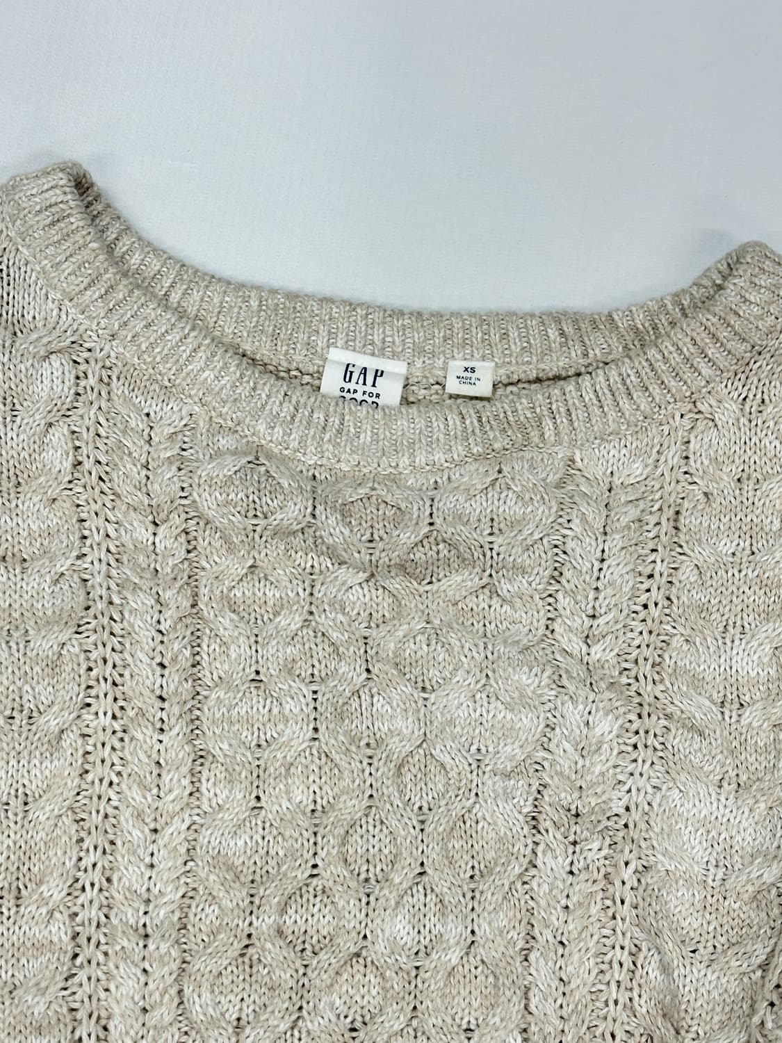 재팬 GAP 아이보리 꽈배기 니트 그런지 히피 에스닉 가을 겨울 이너 상품이미지5