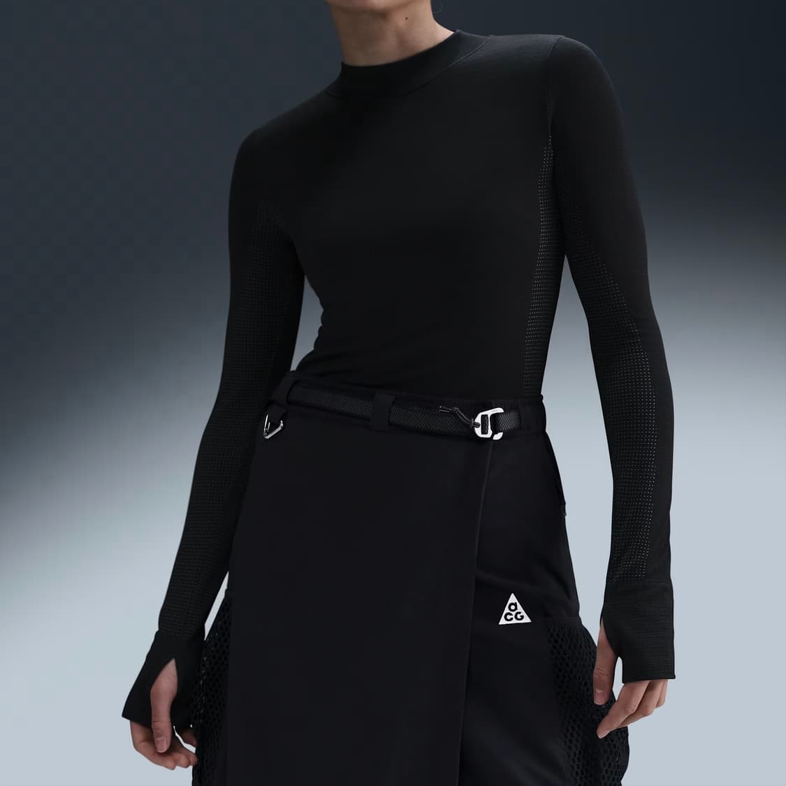 XL (W) 나이키 ACG 델타 리버 드라이핏 ADV 롱슬리브 블랙 상품이미지3