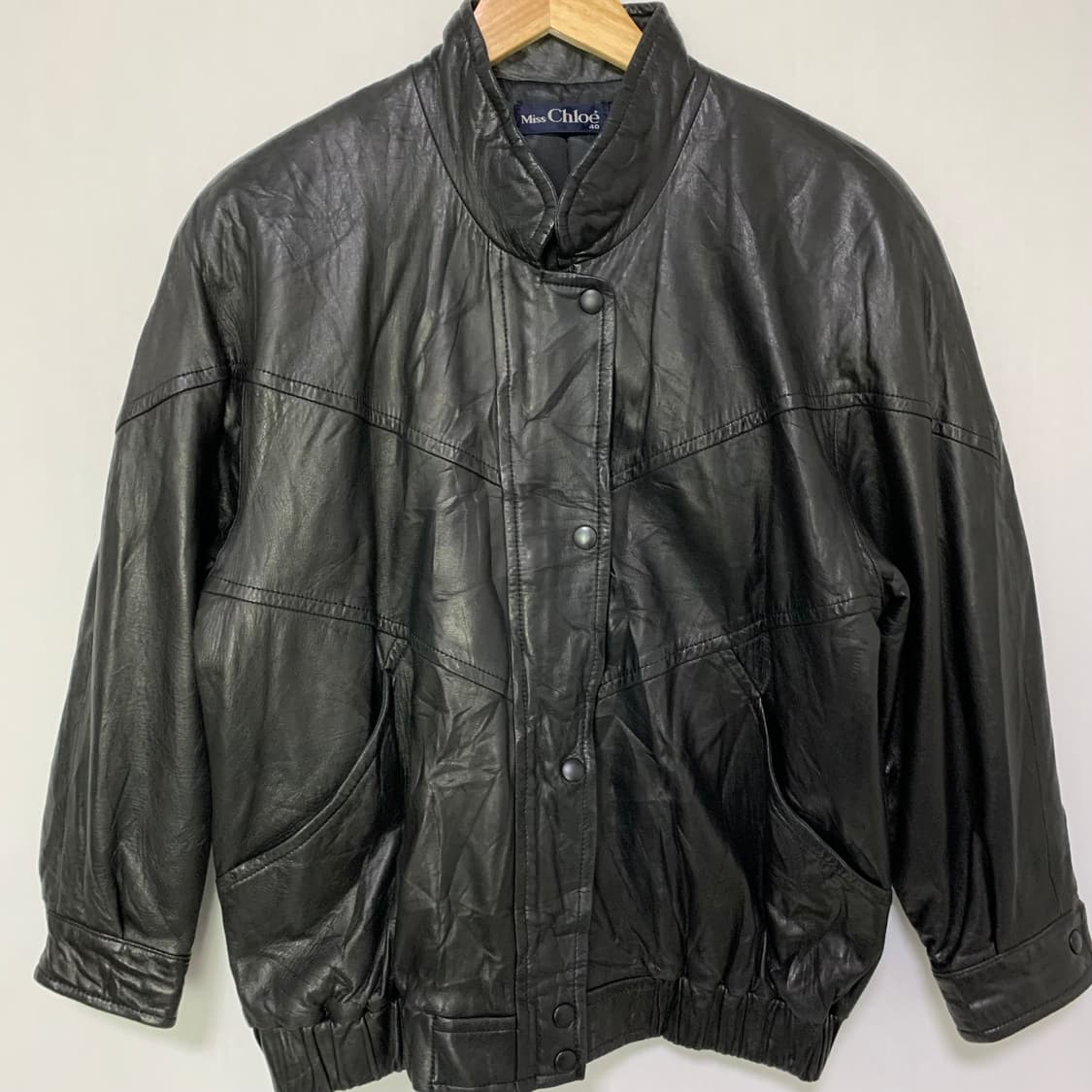 끌로에 빈티지 Miss Chloe 봄버 레더자켓 양가죽 리얼레더 40 상품이미지2