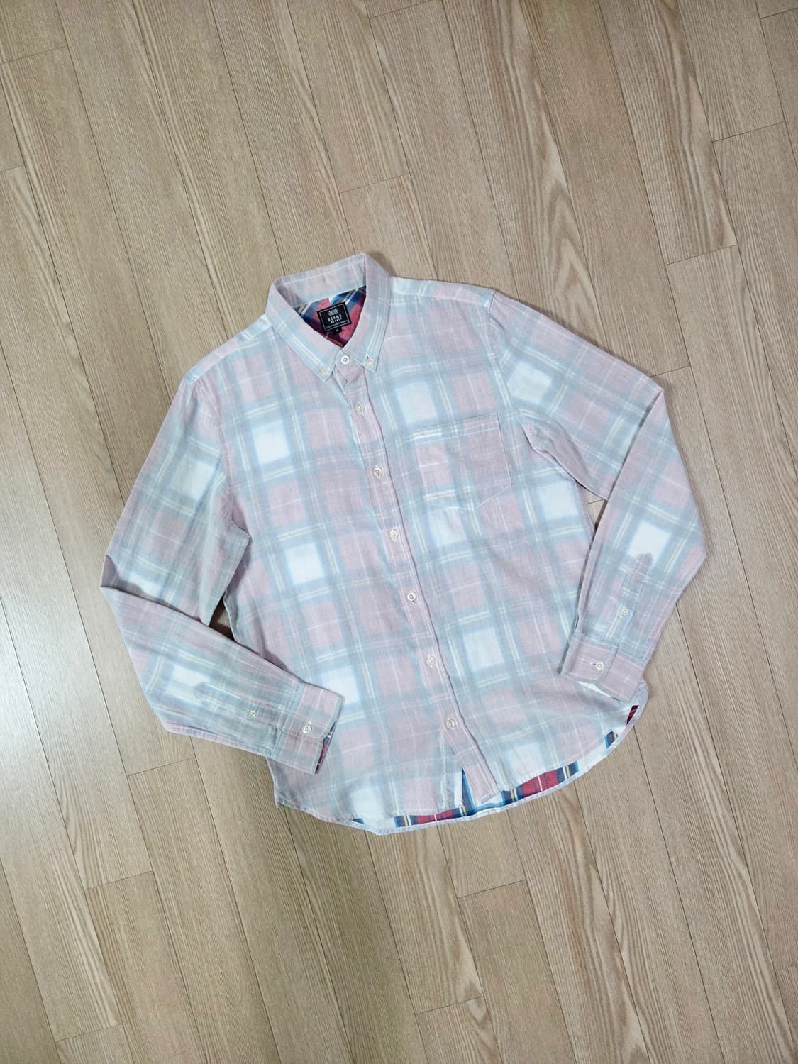 빔즈 레드 체크 백 사이드 원단 캐쥬얼 셔츠 상품이미지3